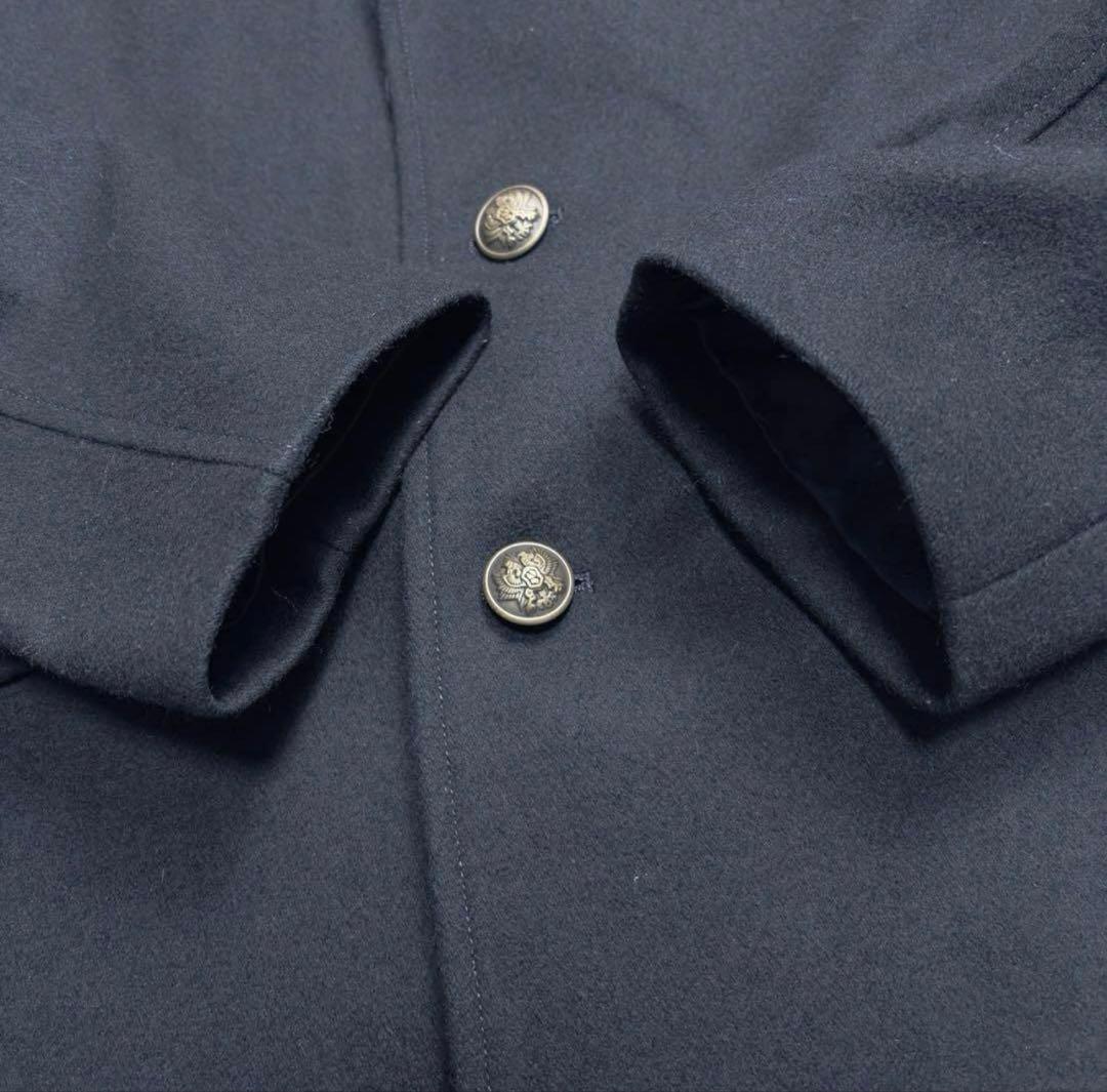 ポールスミス ミリタリーコート カシミヤ混 エポーレット メタルボタン