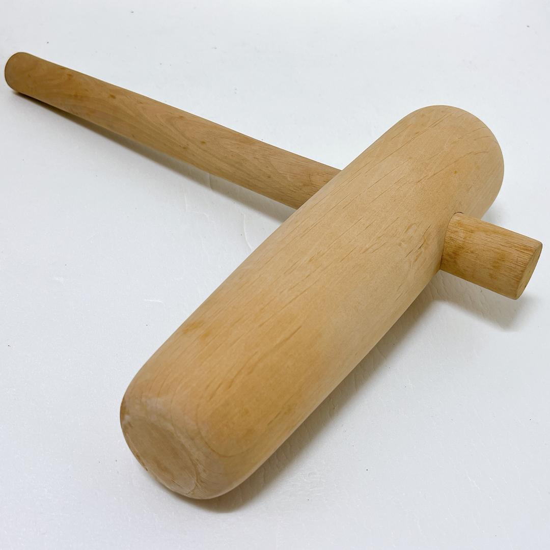 【良品✨送料無料】ミニうす　5合もちつき用　小型臼 杵と臼セット