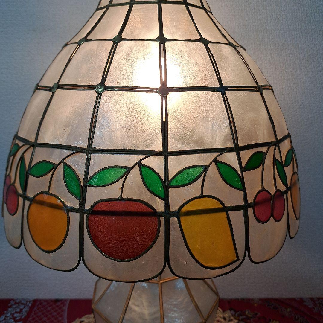 ♡昭和レトロ　フルーツモチーフ 　シェル【貝】シェードランプ♡