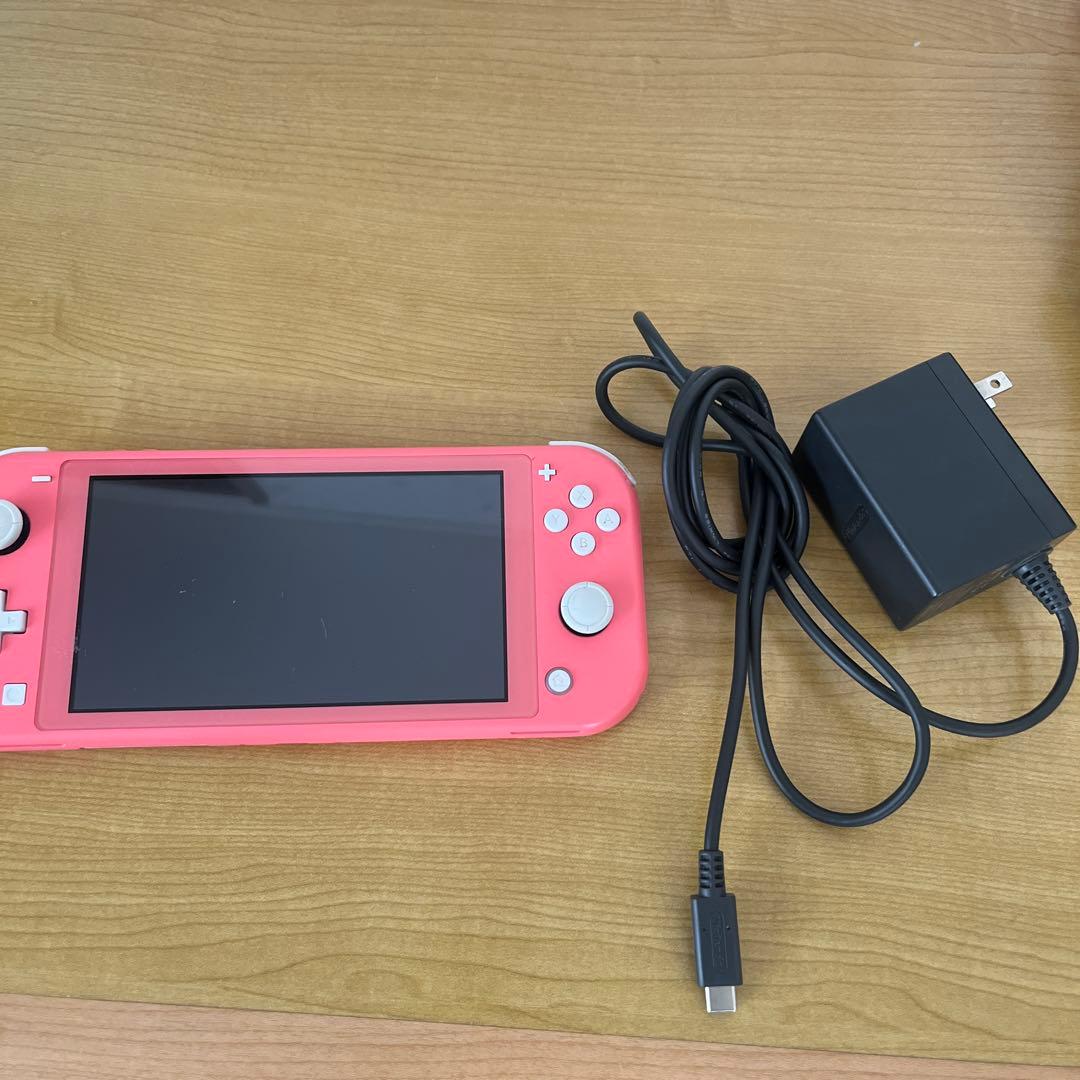 Nintendo Switch Lite ピンク 本体 充電器付き - メルカリ