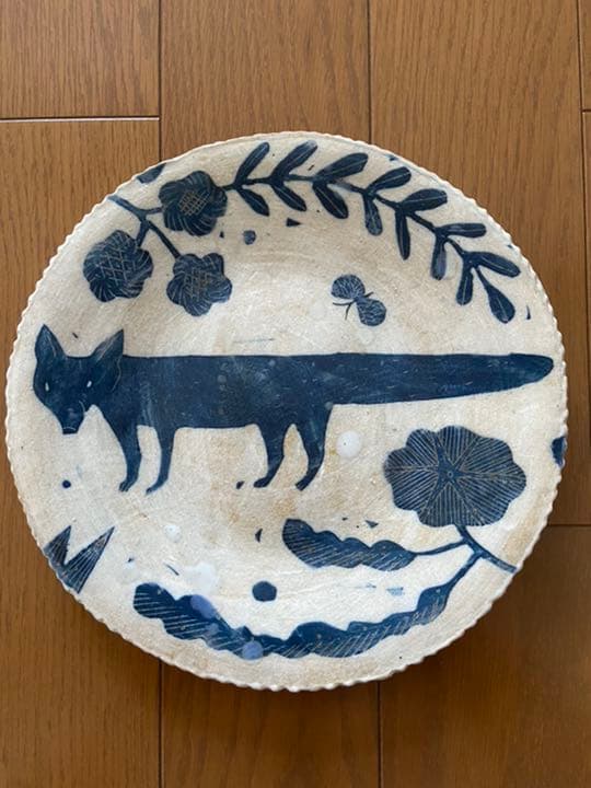 makoto kagoshima 鹿児島睦 ハンドメイド 丸皿 器 きつね - メルカリ