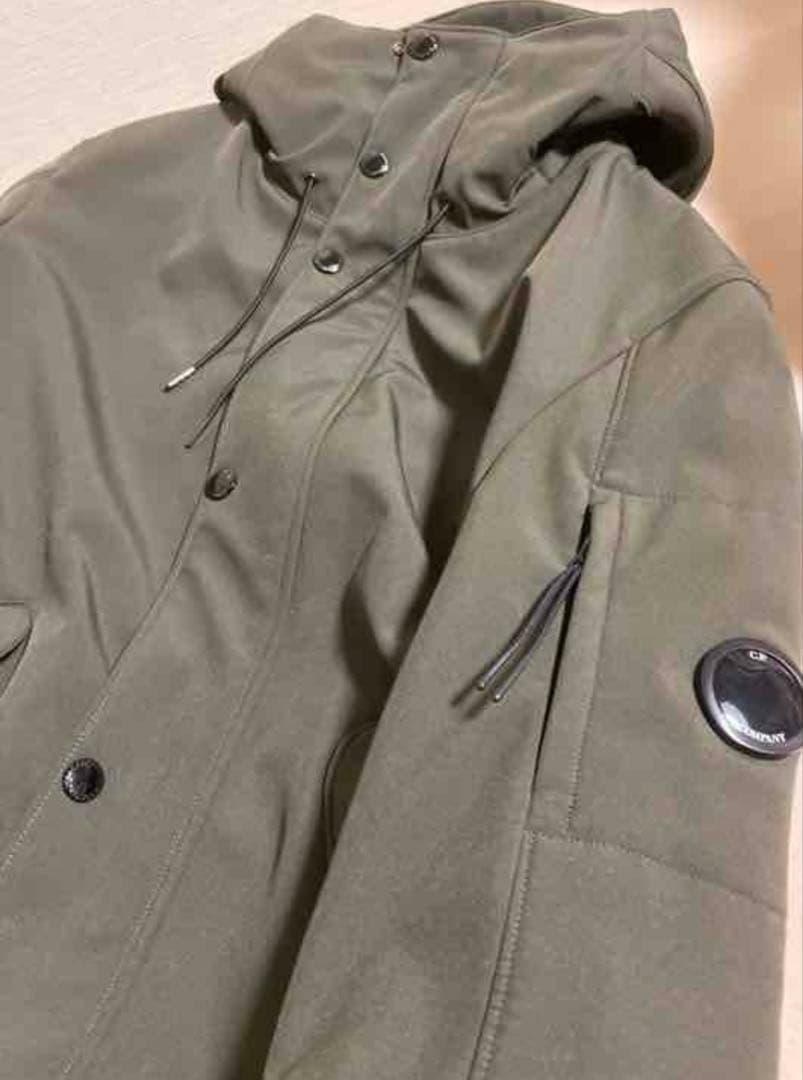 C.P.company　レンズ付きソフトシェルモッズコート 48 グリーン