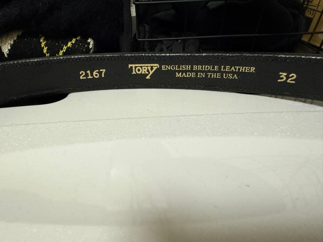 TORY イングリッシュブライドルレザー ベルト 32