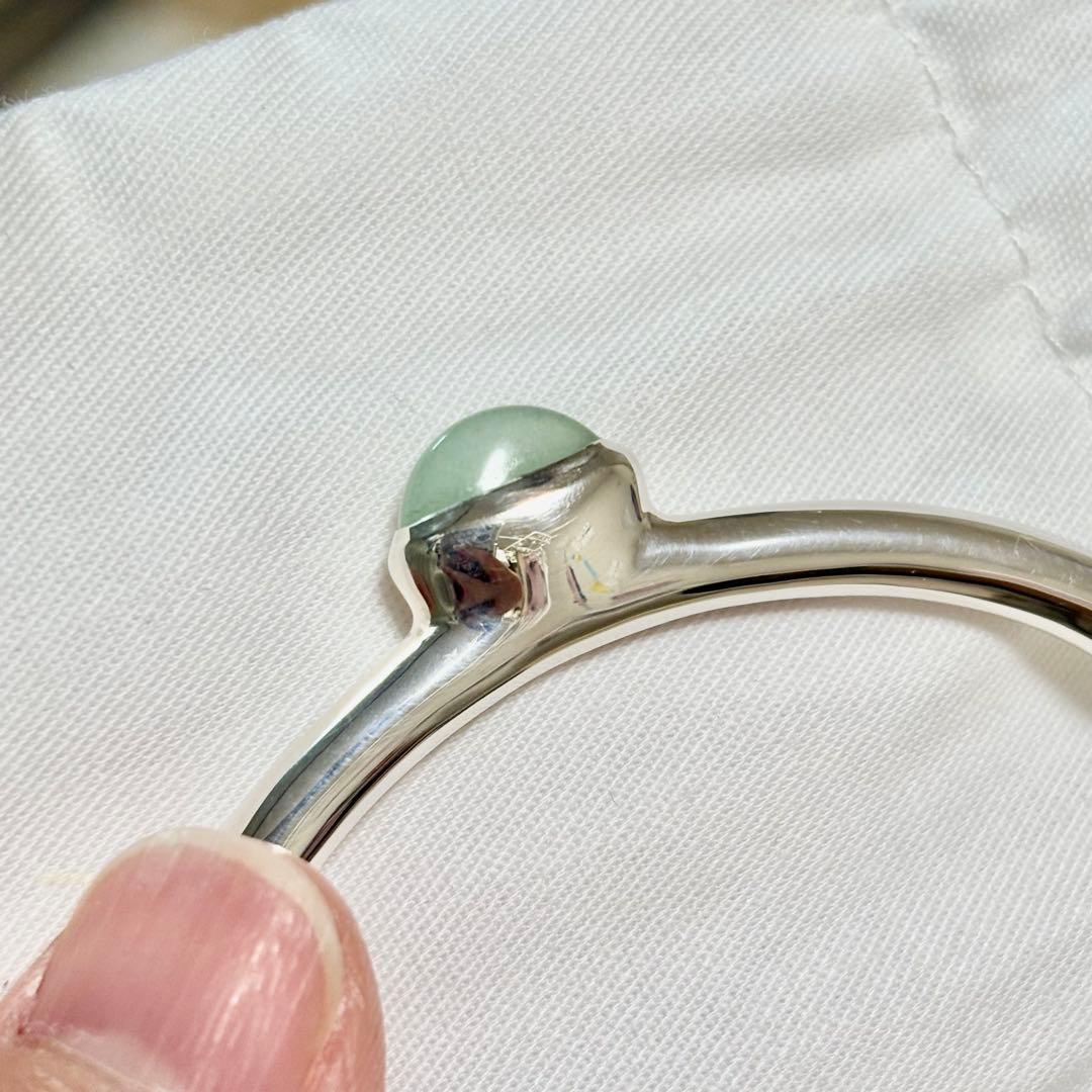 MAIDEN メイデン B-10 翡翠 バングル シルバー Sサイズ