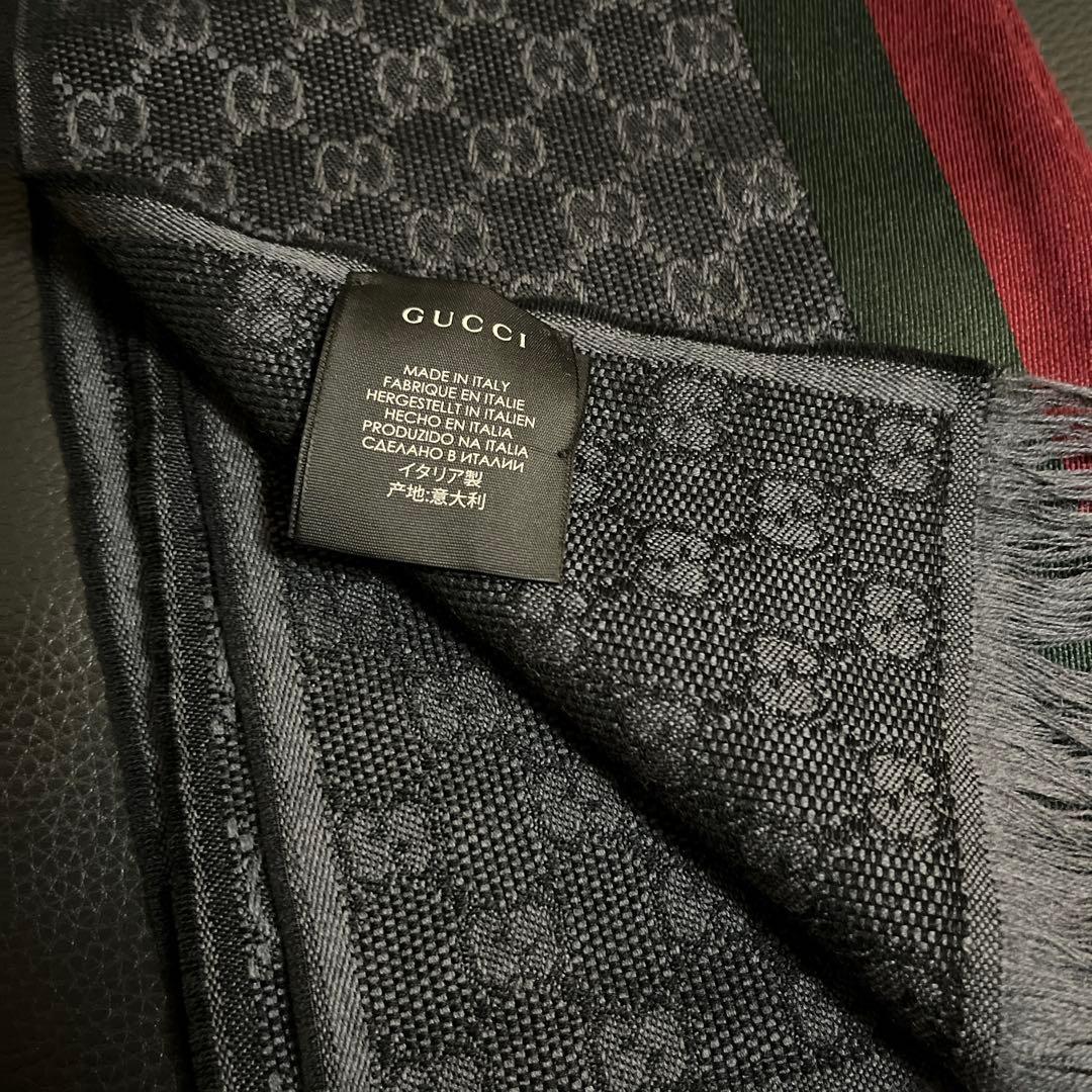 GUCCI GGパターン マフラー ウールカシミヤ製