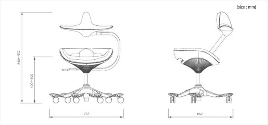 矯正用品・補助ベルト iPole7 Wooridul Chair Natural Leather