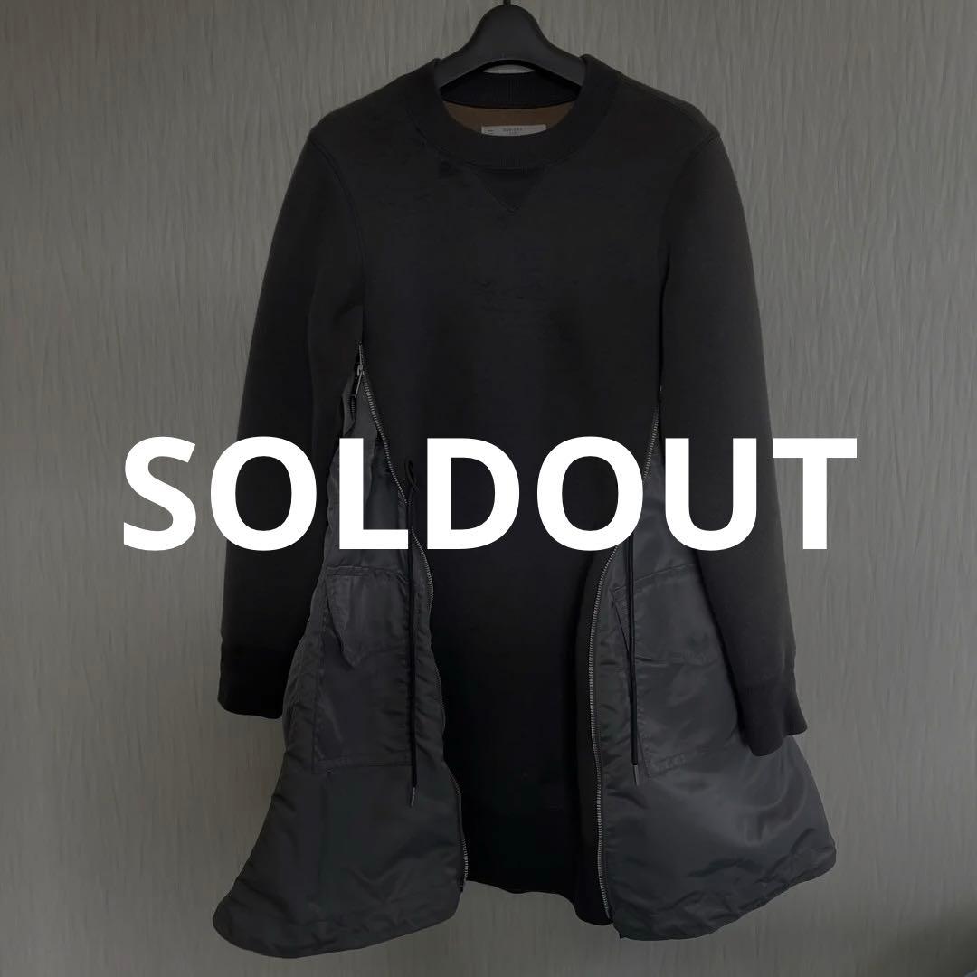 gさまsacai スウェットMA-1 ドッキングワンピース【1】