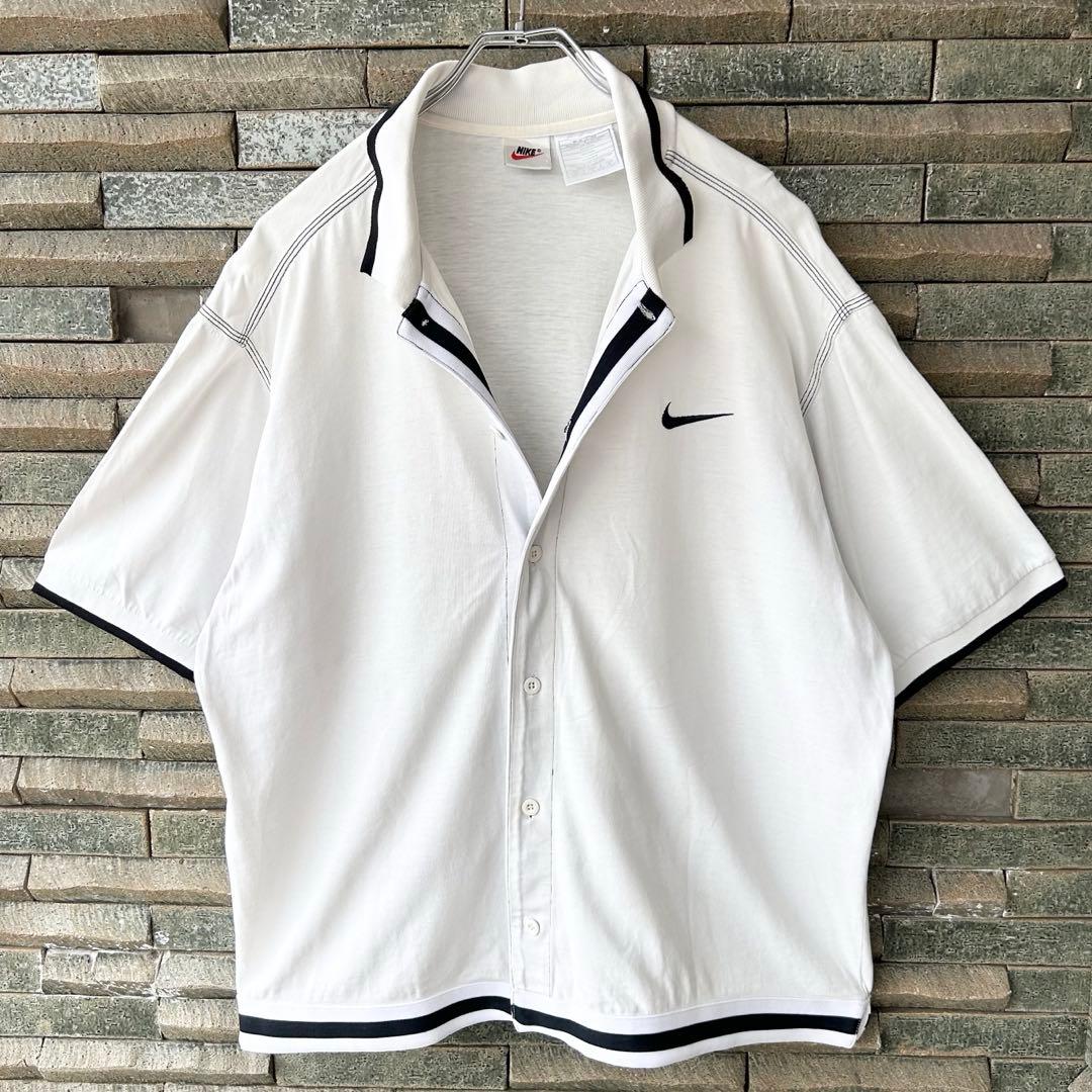貴重 90s vintage NIKE アンドレアガシモデル 刺繍ロゴ シャツ