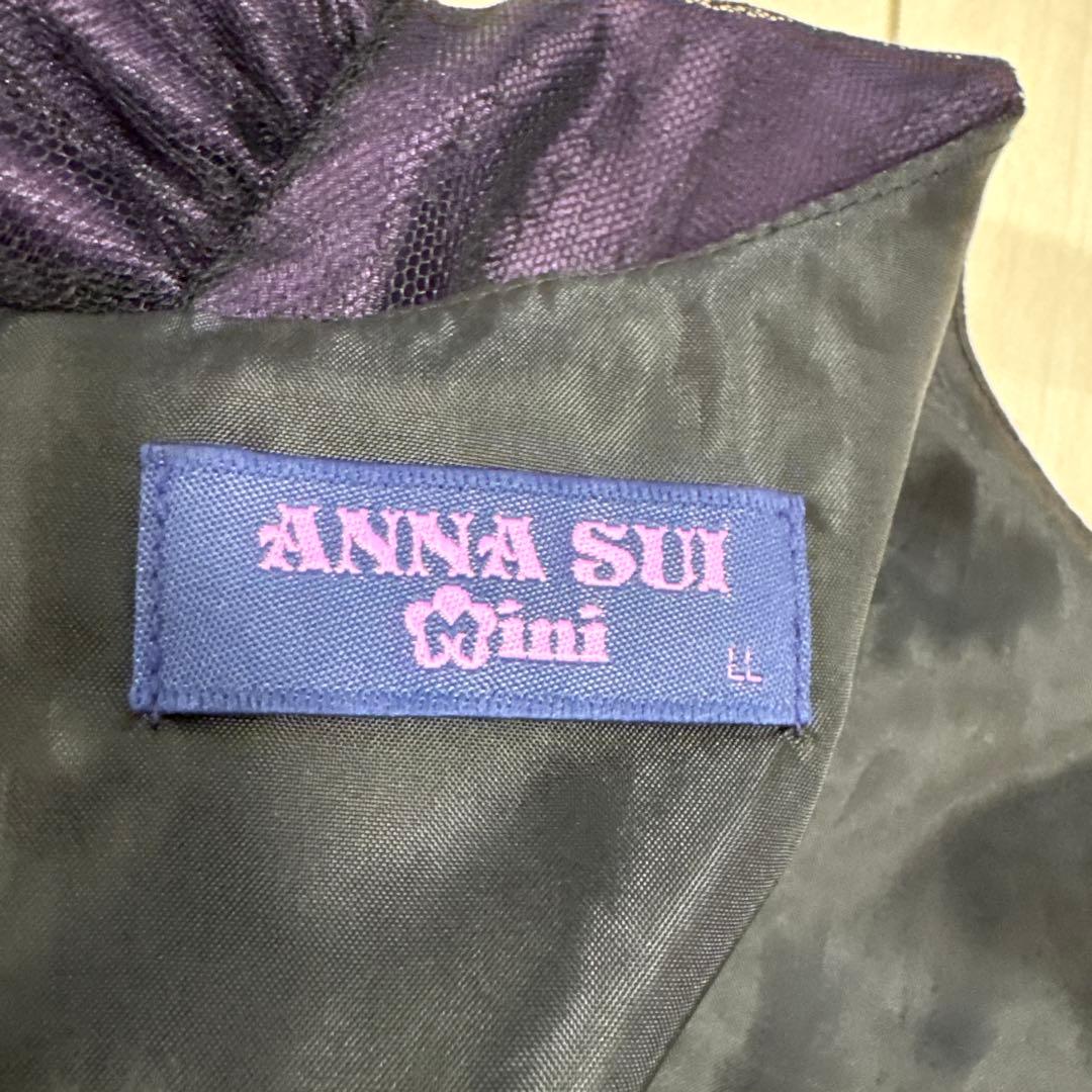 専用　ANNA SUI mini バラ刺しゅう重ねチュールドレス