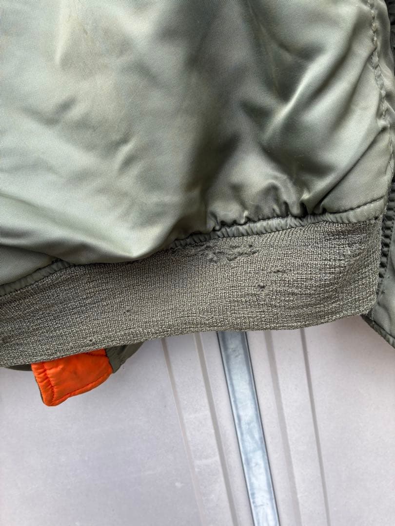 K*N様 60s ma-1米軍実物　ALPHA Mサイズ　1968 袖リブ欠損