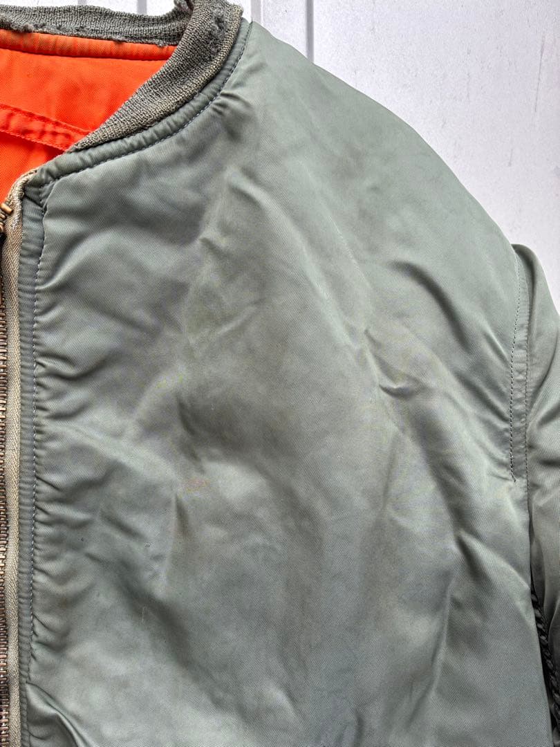 K*N様 60s ma-1米軍実物　ALPHA Mサイズ　1968 袖リブ欠損