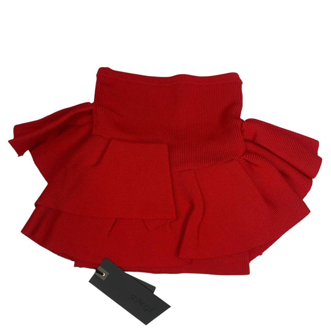 styling/スタイリング ラッフルニットベアトップ