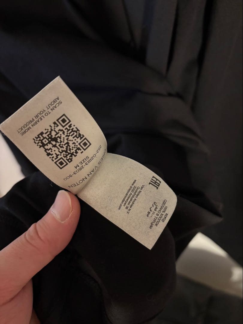 Dries Van Noten ロングスリーブTシャツ　ブラック / Mサイズ