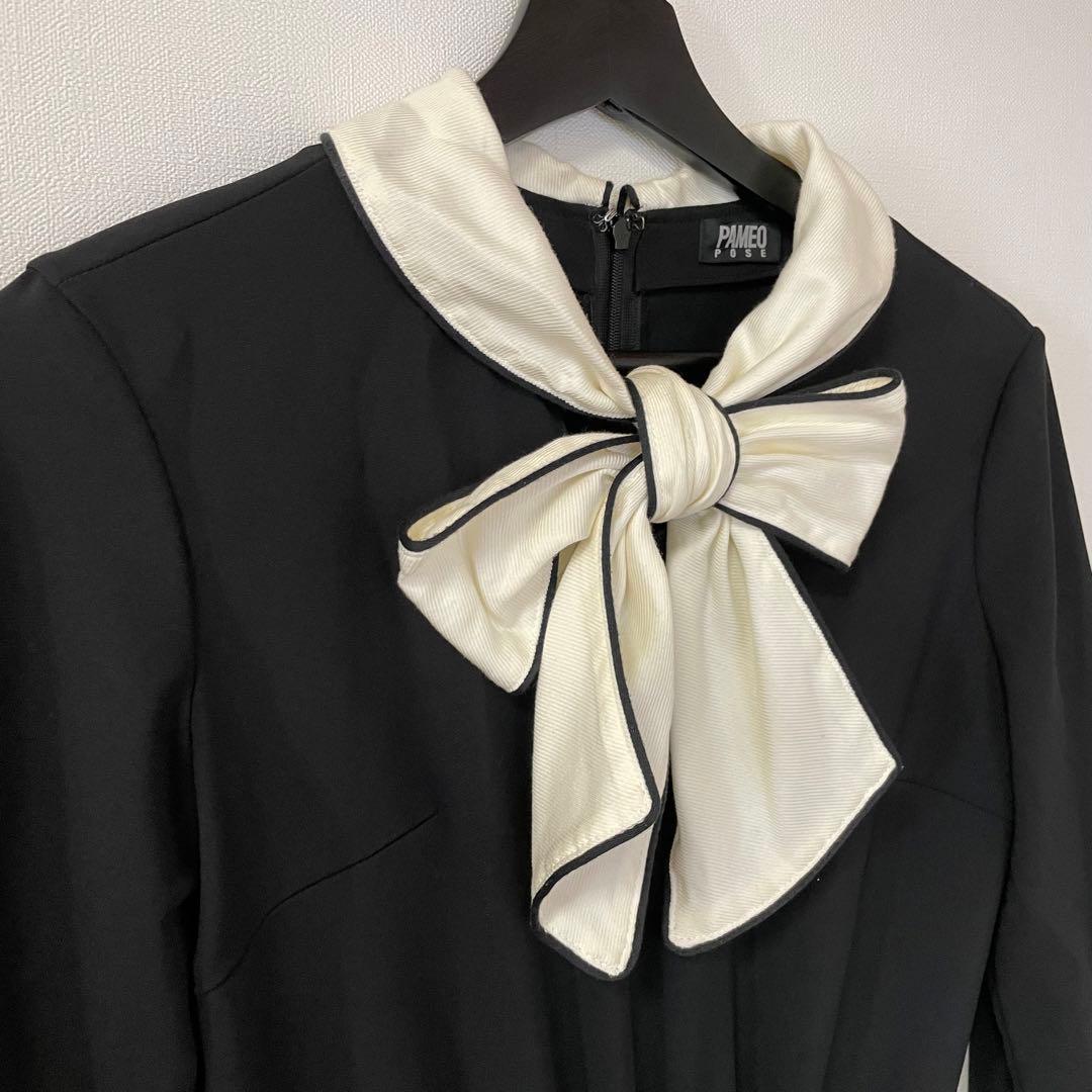 サロペット・オーバーオール・オールインワン PAMEO POSE BOW COLLAR JUMPSUIT