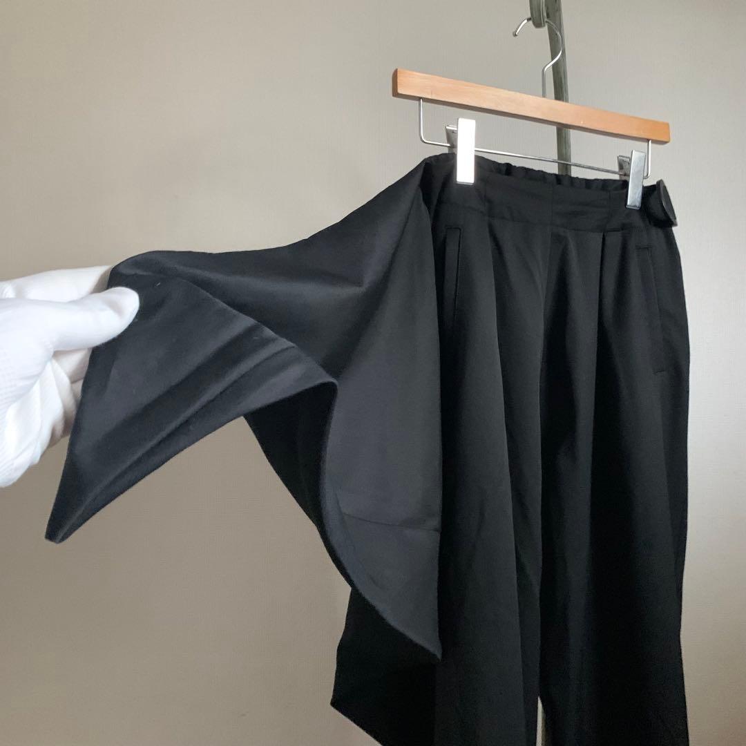 【極美品】ISSEY MIYAKE アシンメトリー　ウールパンツ　サイズ1 黒