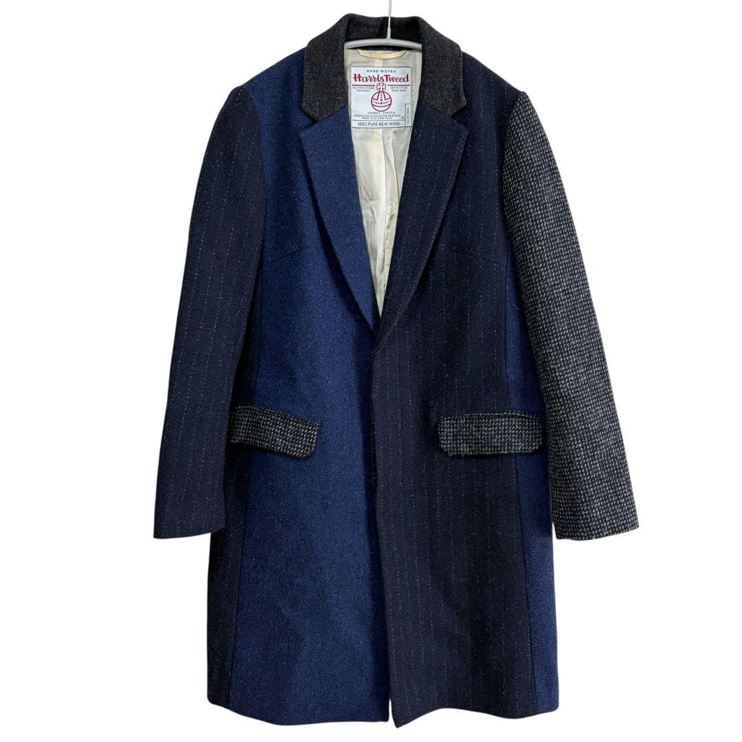 N-698 BEAUTY&YOUTH ハリスツイード クレイジーチェスターコート