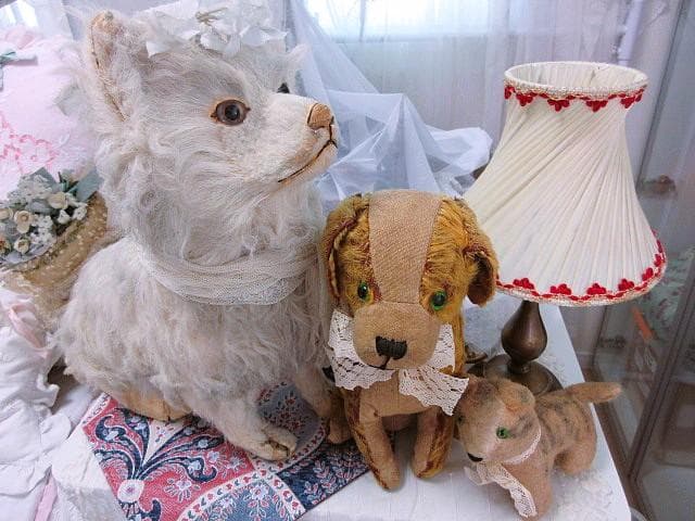 フランス　アンティーク　わんこ　☆ 犬　テディベア