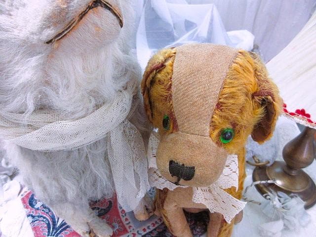 フランス　アンティーク　わんこ　☆ 犬　テディベア