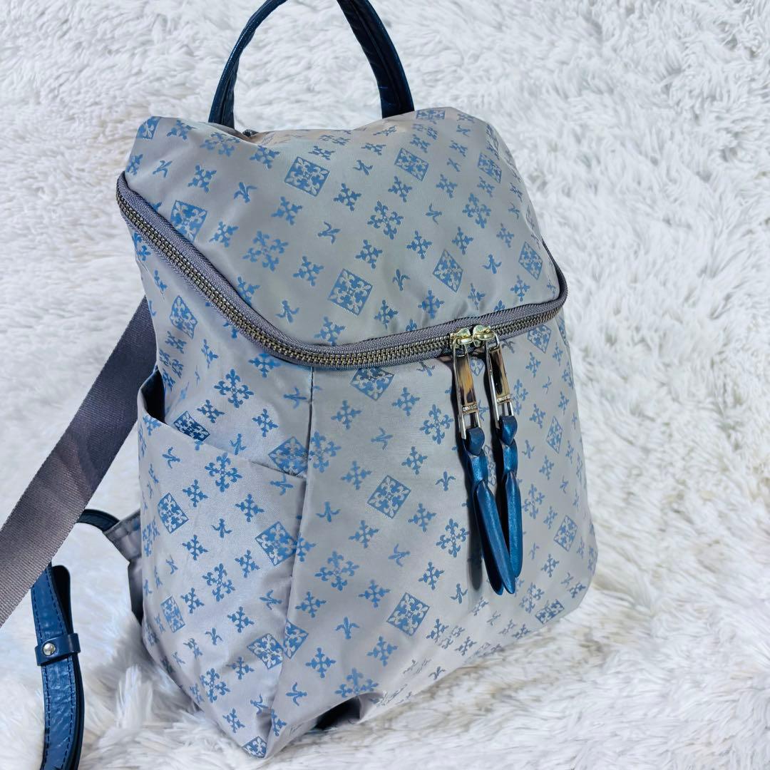 極美品　russet ラシット リュック バックパック 総柄　レザー　ゴールド