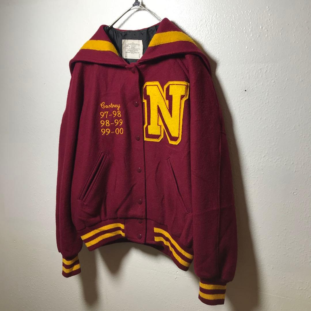 【希少品】パンサー90’スタジャン セーラー襟　カラー レディースL 美品