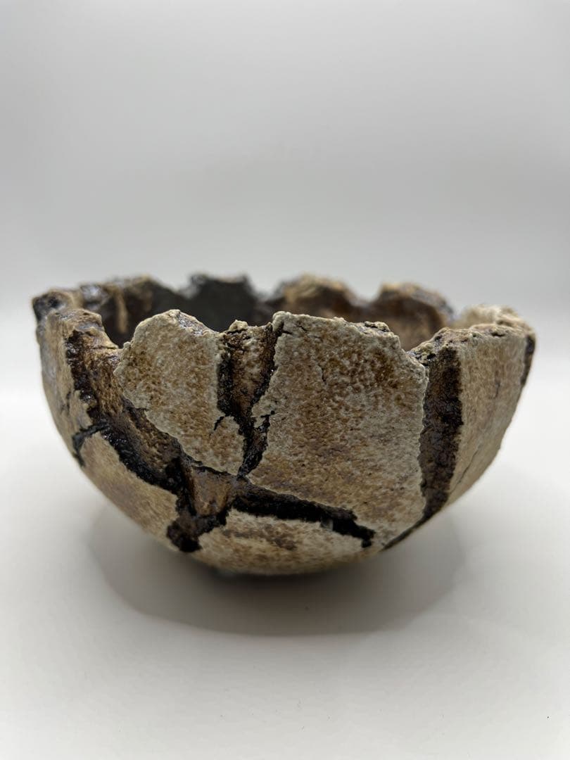 リ*ィ様 格安スタート　宮本果林さん　裂罅　れっか　陶器製植木鉢　割れ目デザイン