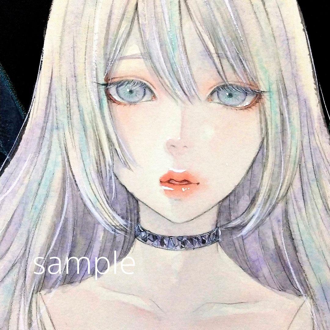 24217E 肉筆原画 水彩画 絵画 ファンタジー ヒーリングアート