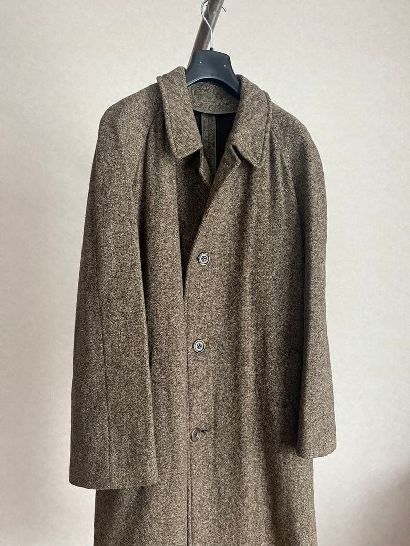 アクアスキュータム ツイード ツィード コート ジャケット ウール ステンカラー