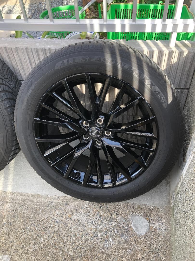 くま様専用レクサスRX 20インチ ブラックホイール タイヤセット美品