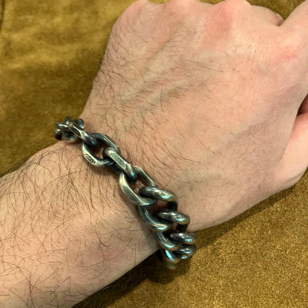 ブラス製　シルバー925メッキ　4種チェーンブレスレット　新品未使用！