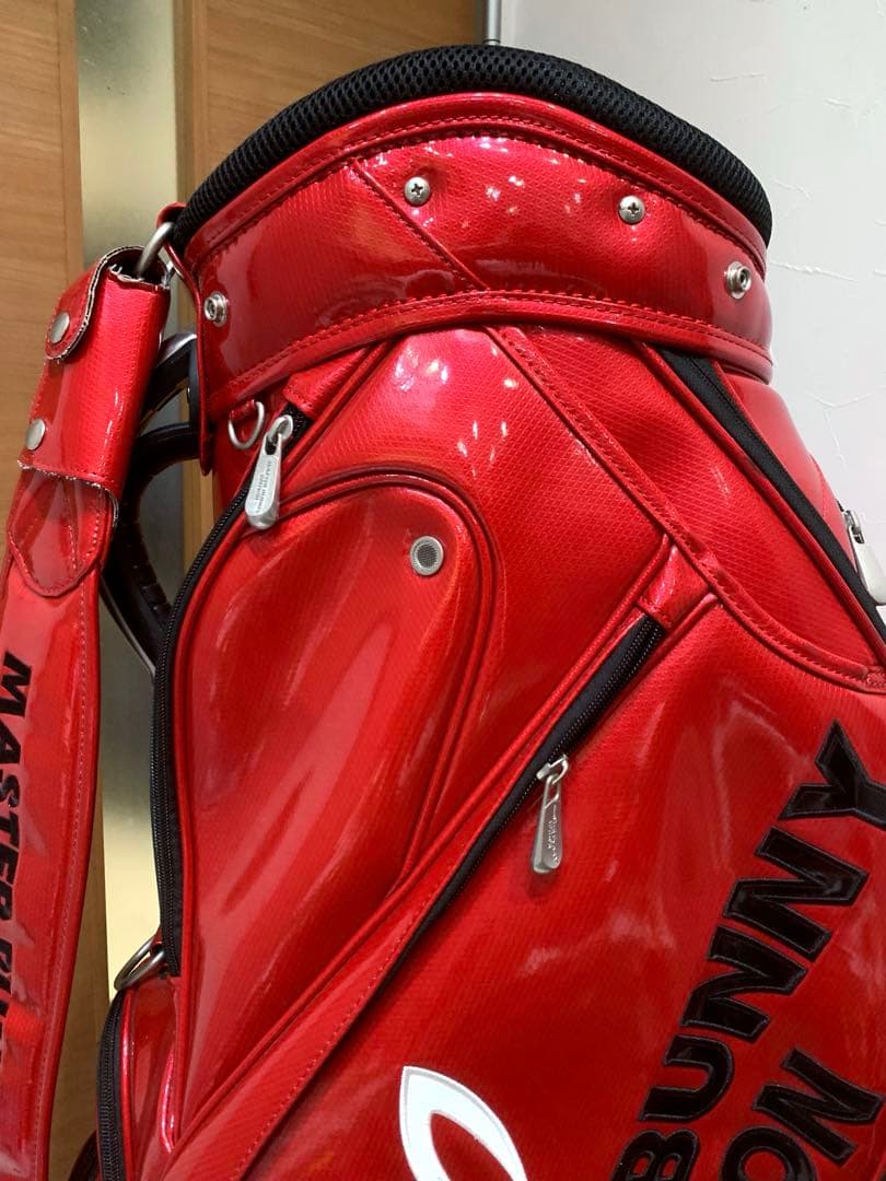 正規品　良品　パーリーゲイツ　マスターバニー　3点式　かキャディバッグ　エナメル