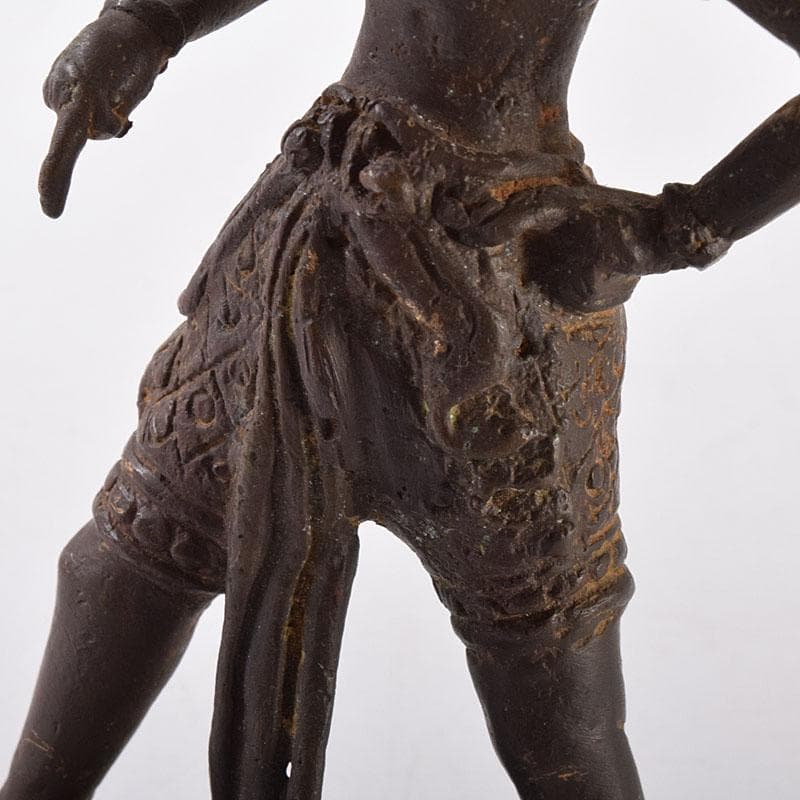 まめ太。様専用 東南アジア アフリカン美術 銅製 人物像 置物 V 8056