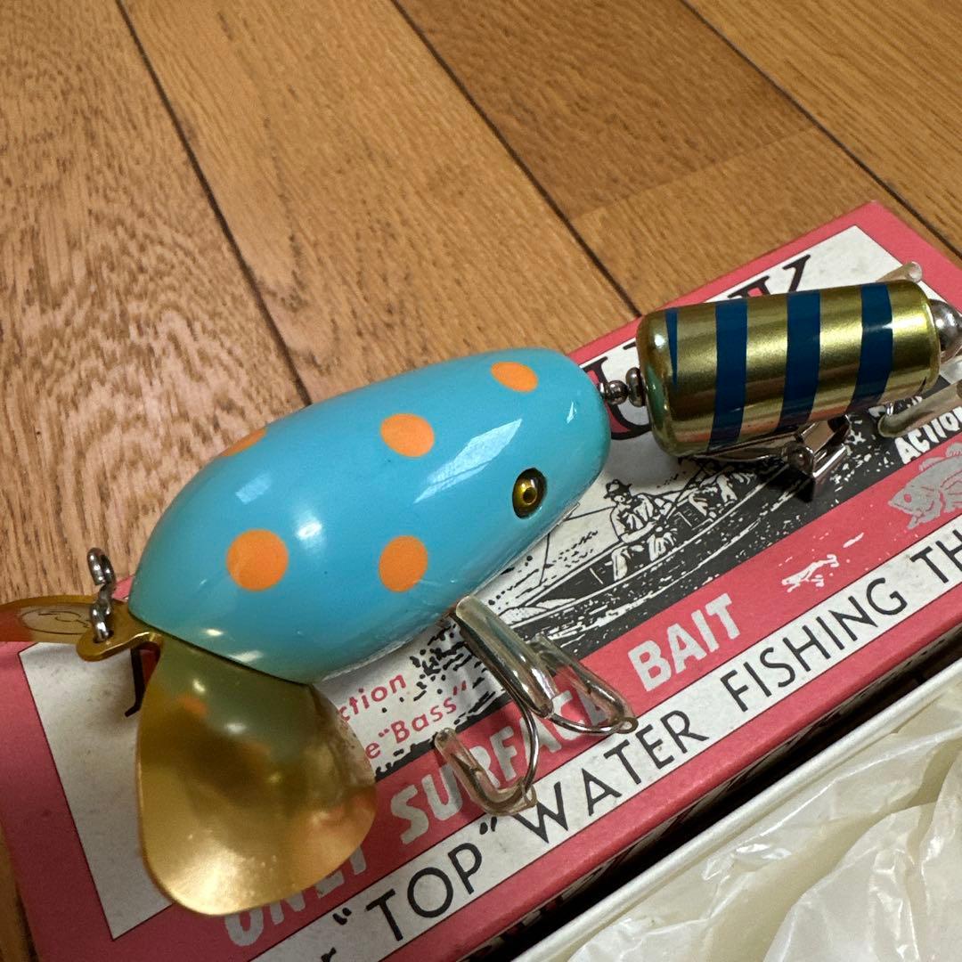 DOWLUCK クランキーベイト 青色・オレンジ水玉