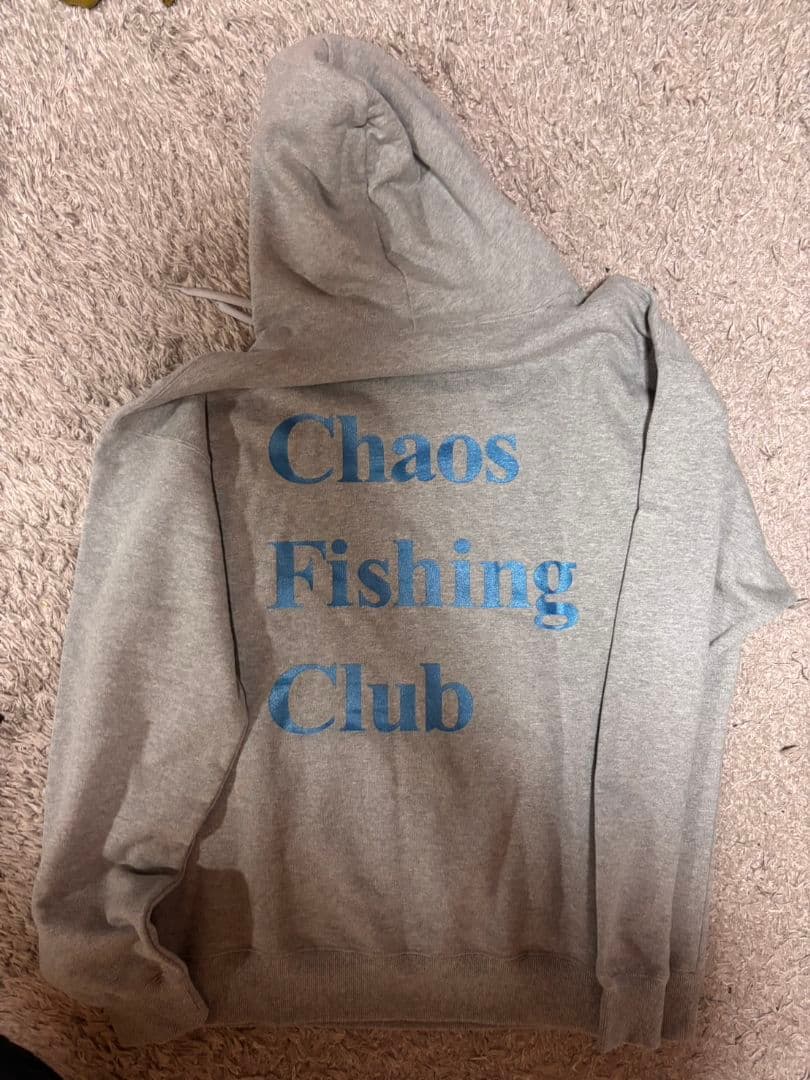 Chaos Fishing Club フード付きパーカー グレー