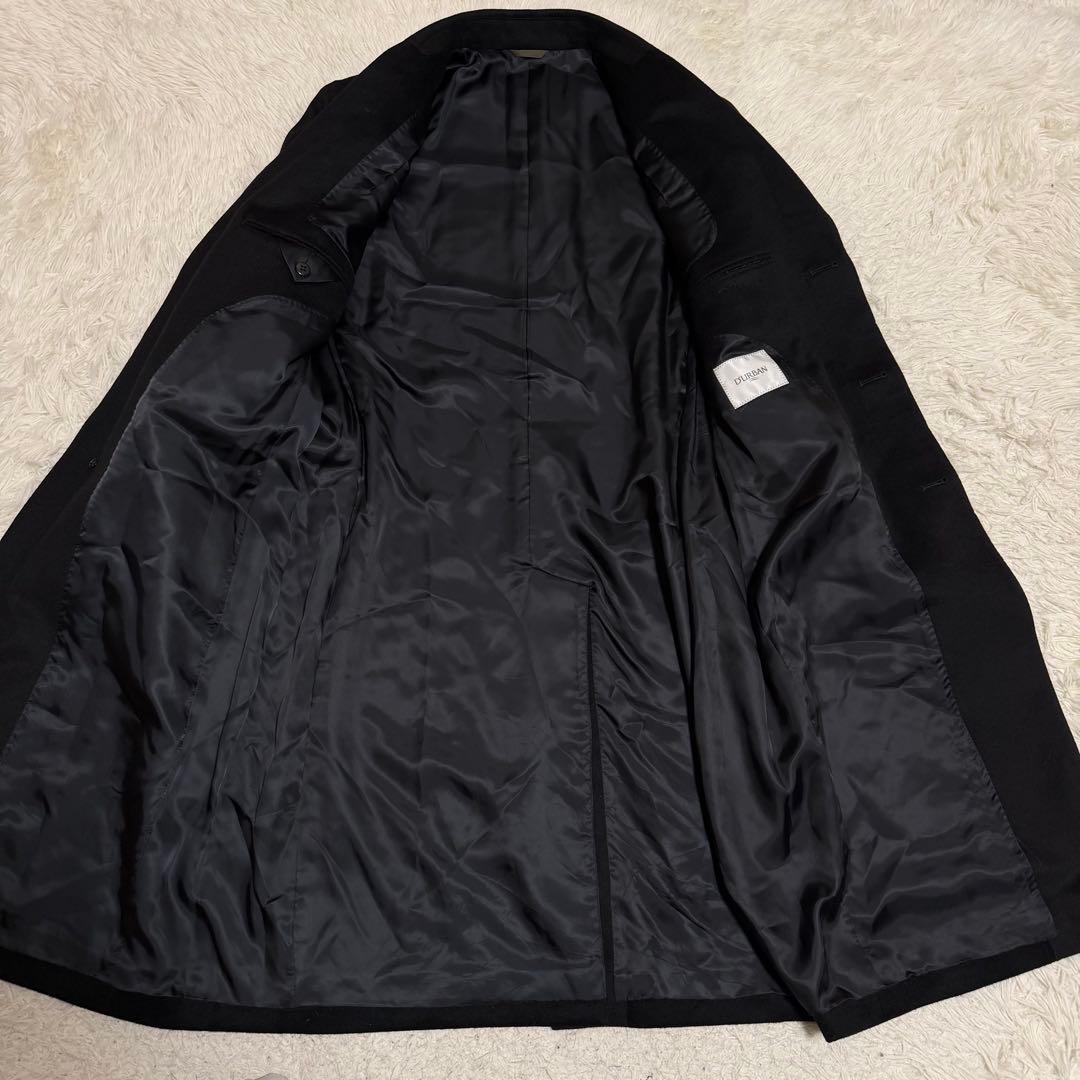 未使用級Lサイズ相当　カシミヤ100% ダーバン　チェスターコート　比翼　黒
