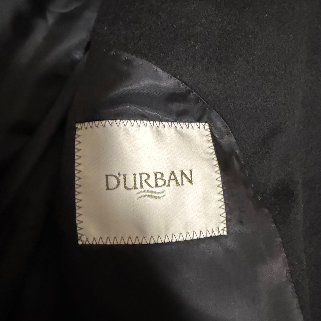 未使用級Lサイズ相当　カシミヤ100% ダーバン　チェスターコート　比翼　黒