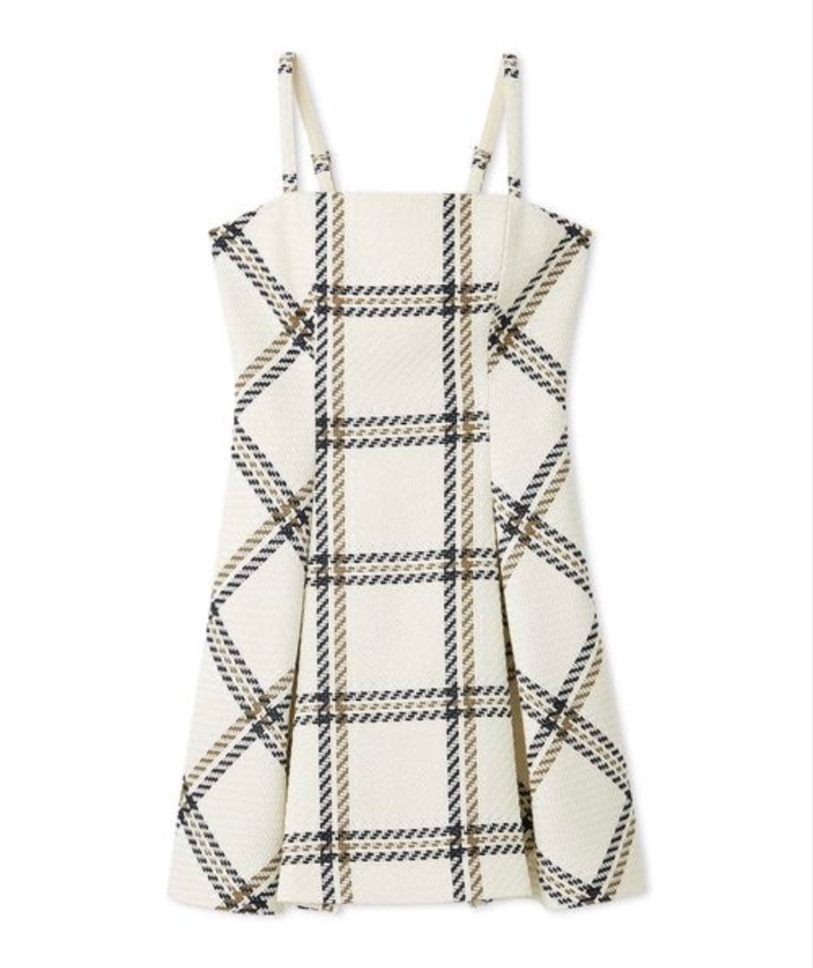 snidel ロービングチェックミニワンピース