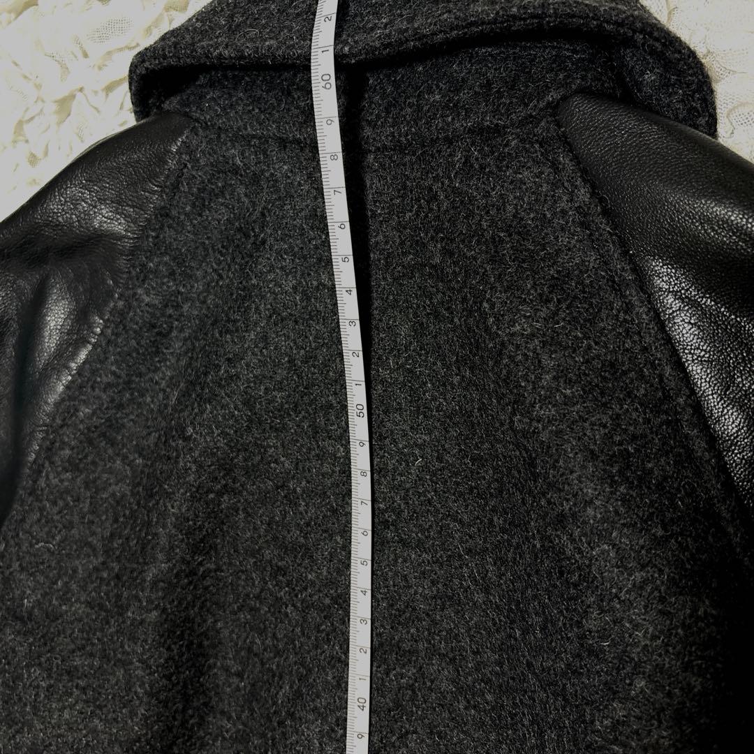 【美品】DIESEL ディーゼル スタジャン ロゴ刺繍 レザー 異素材