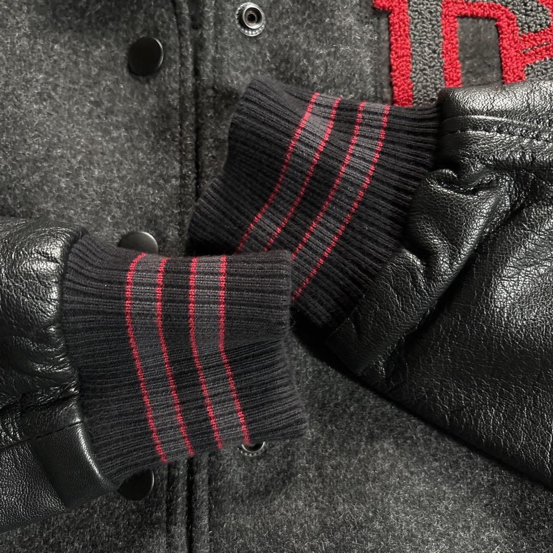 【美品】DIESEL ディーゼル スタジャン ロゴ刺繍 レザー 異素材