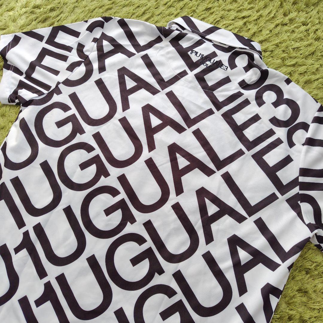 【美品】1PIU1UGUALE3 GOLF ロゴ ポロシャツ 半袖 XL 白黒