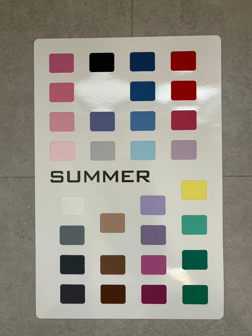 ケース付き、シール付きで便利！パーソナルカラー診断用ドレープ120色など