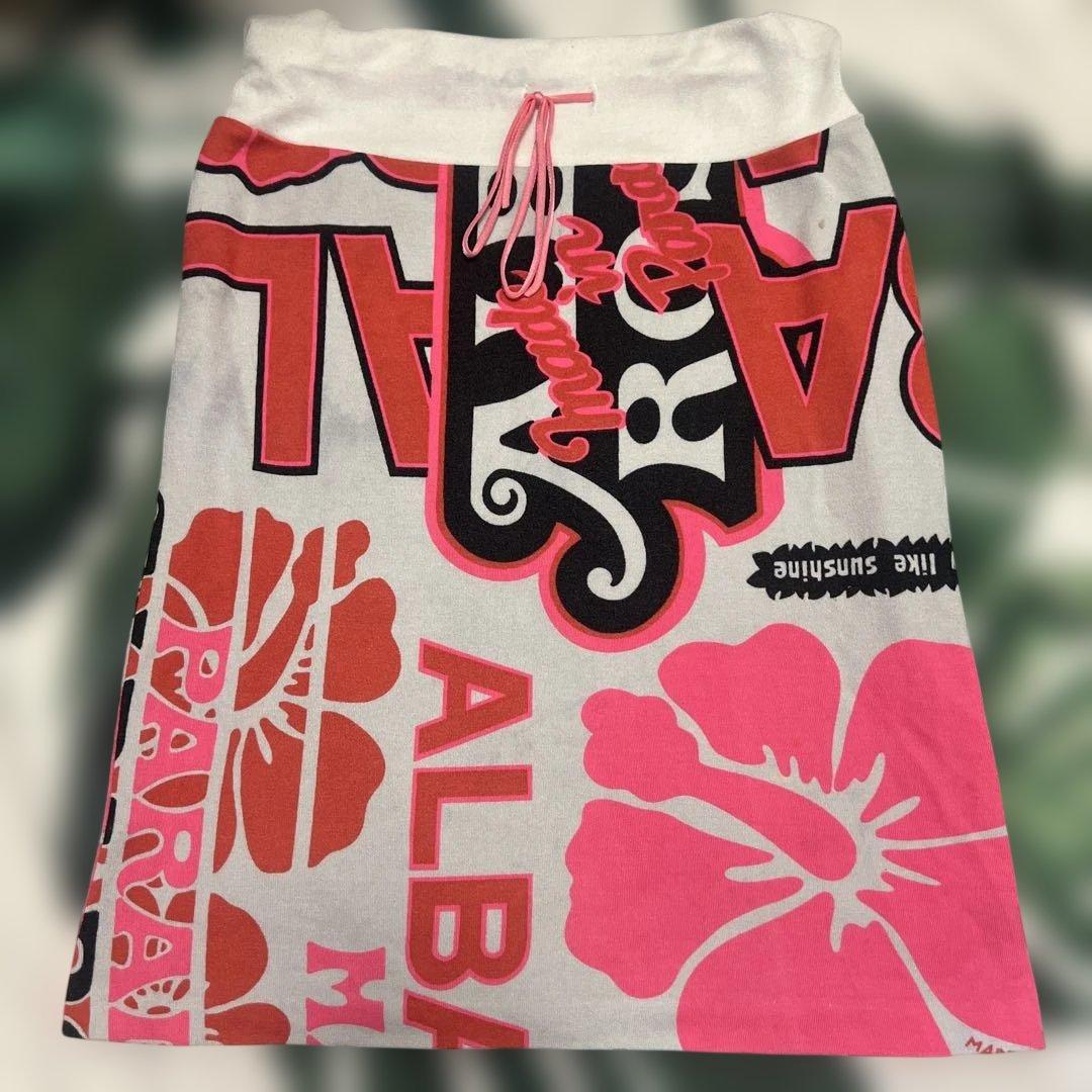 アルバローザ ALBAROSA 花柄ロゴプリント膝丈スカート - メルカリ