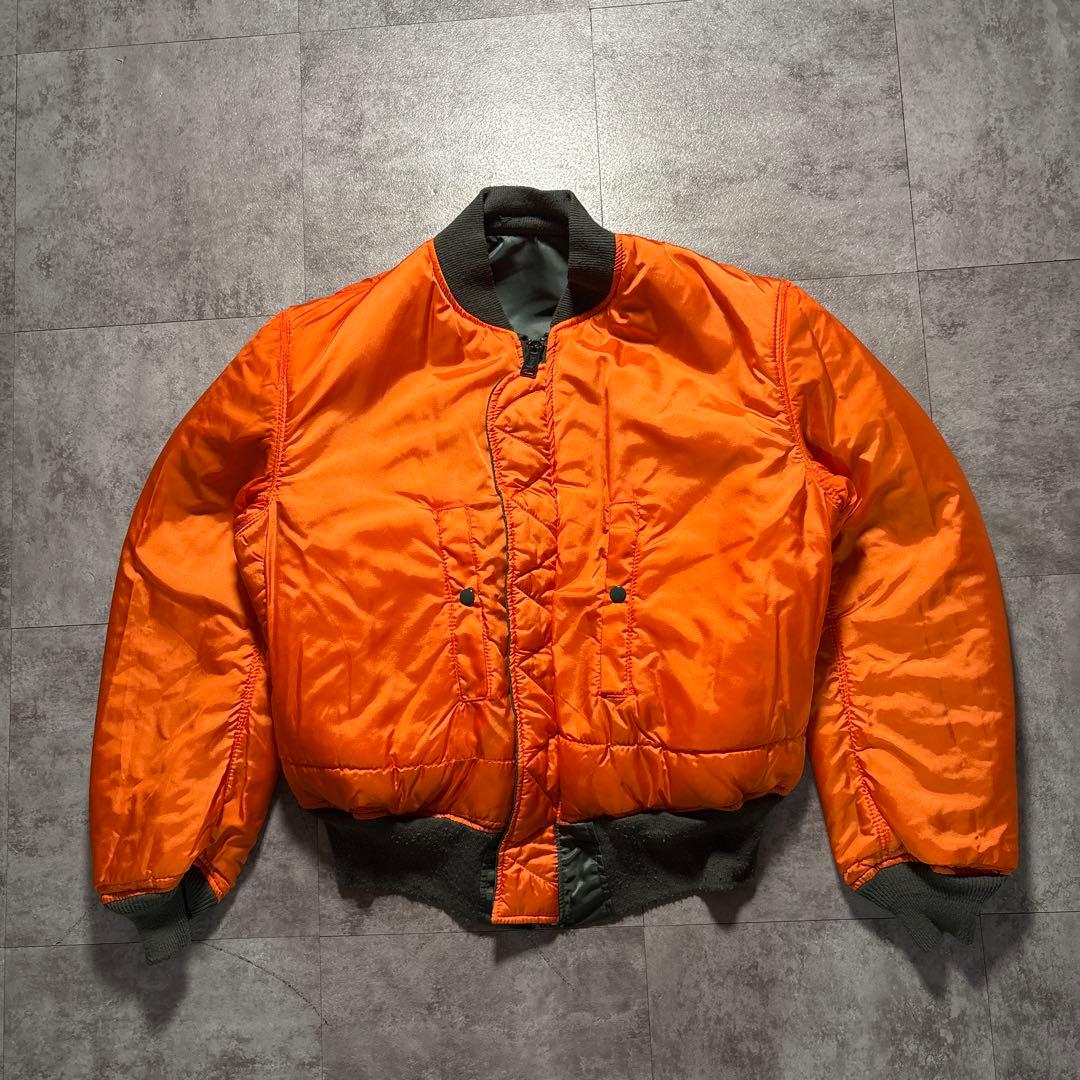 90s 濃緑　alpha USA製　reversible ma-1 jacket