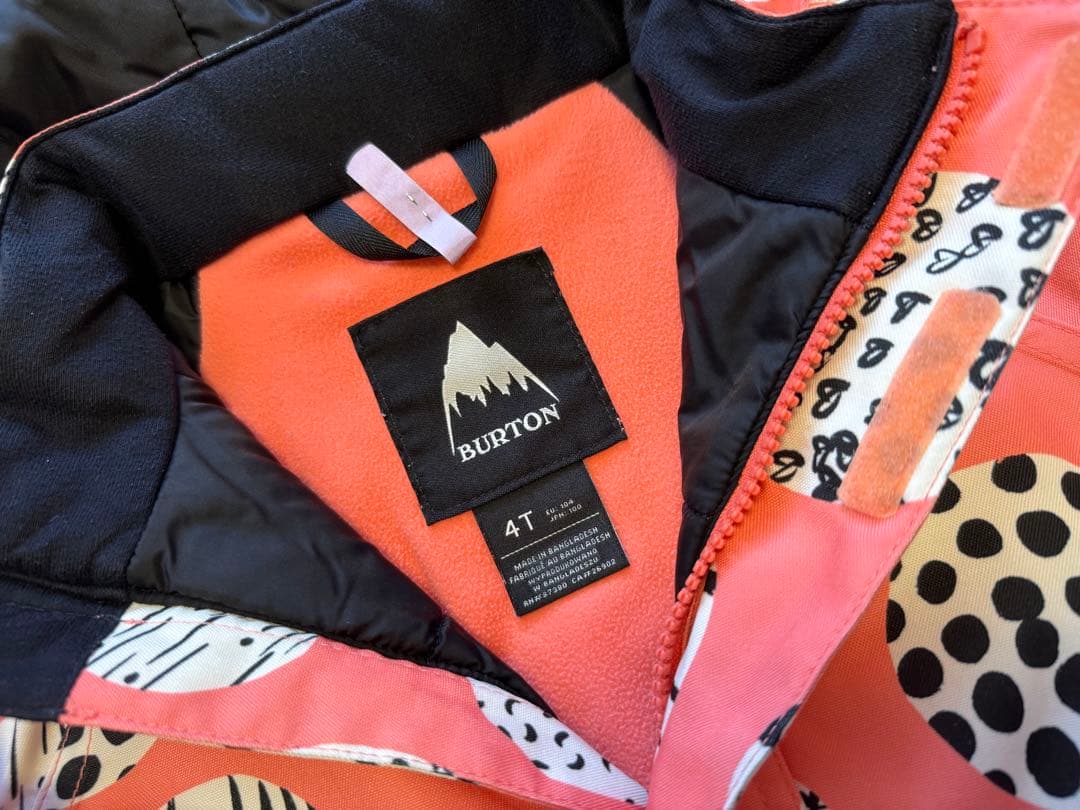 Burton 4t 100㎝　スノーウェア 水玉模様