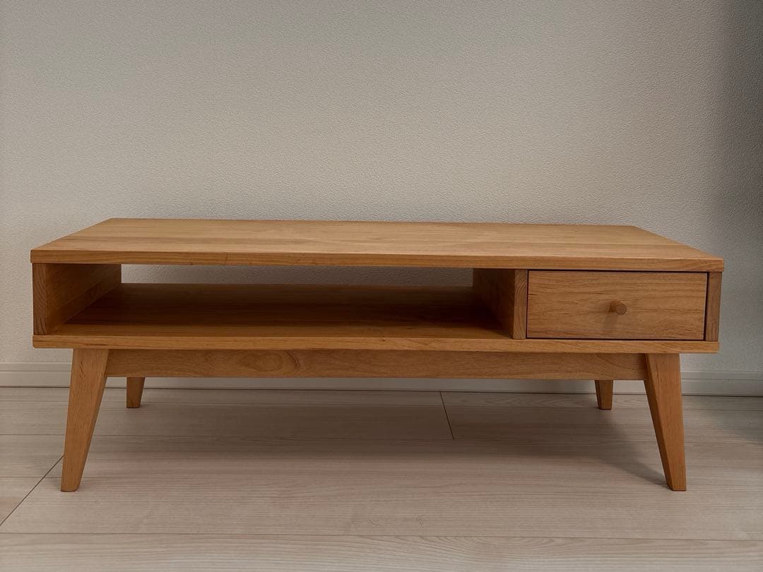 幅95㎝】 木製シンプルテレビ台 引き出し付き