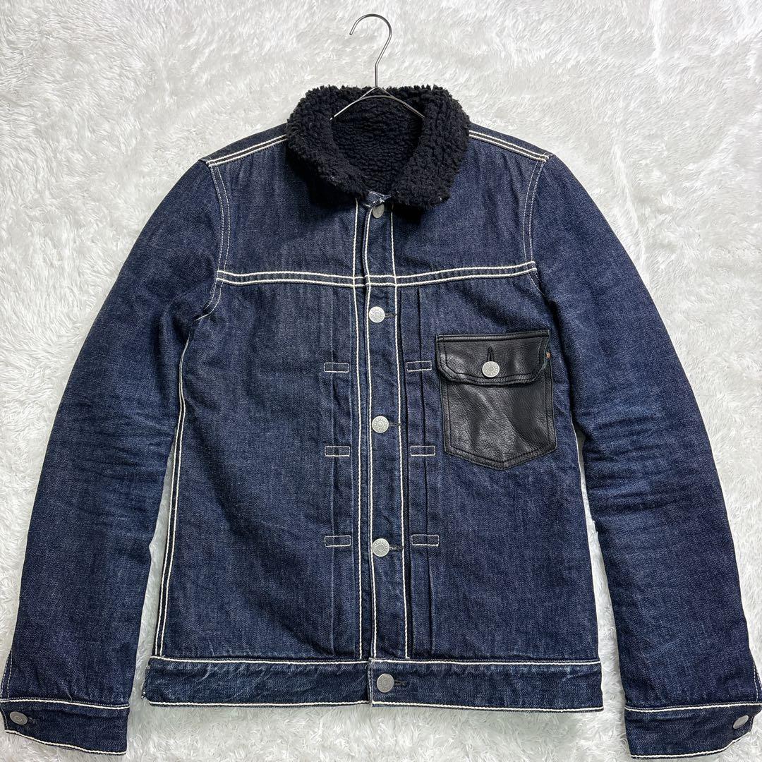 ✨DELAYbyWin＆Sons ✨レザー切替 ボアデニムジャケット Mサイズ