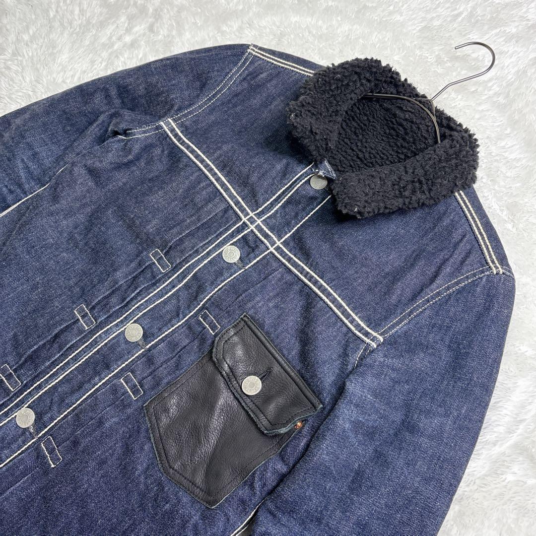 ✨DELAYbyWin＆Sons ✨レザー切替 ボアデニムジャケット Mサイズ