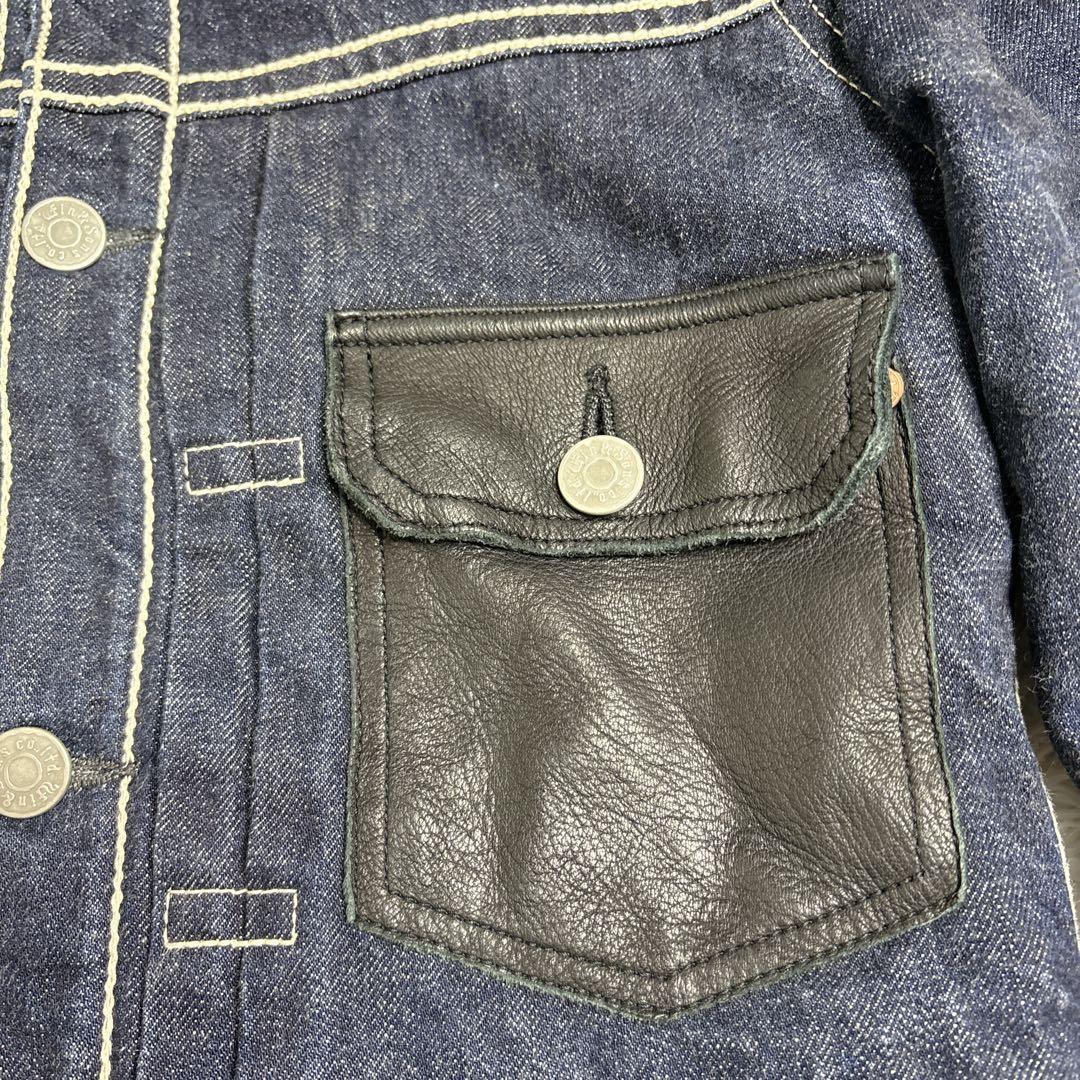 ✨DELAYbyWin＆Sons ✨レザー切替 ボアデニムジャケット Mサイズ