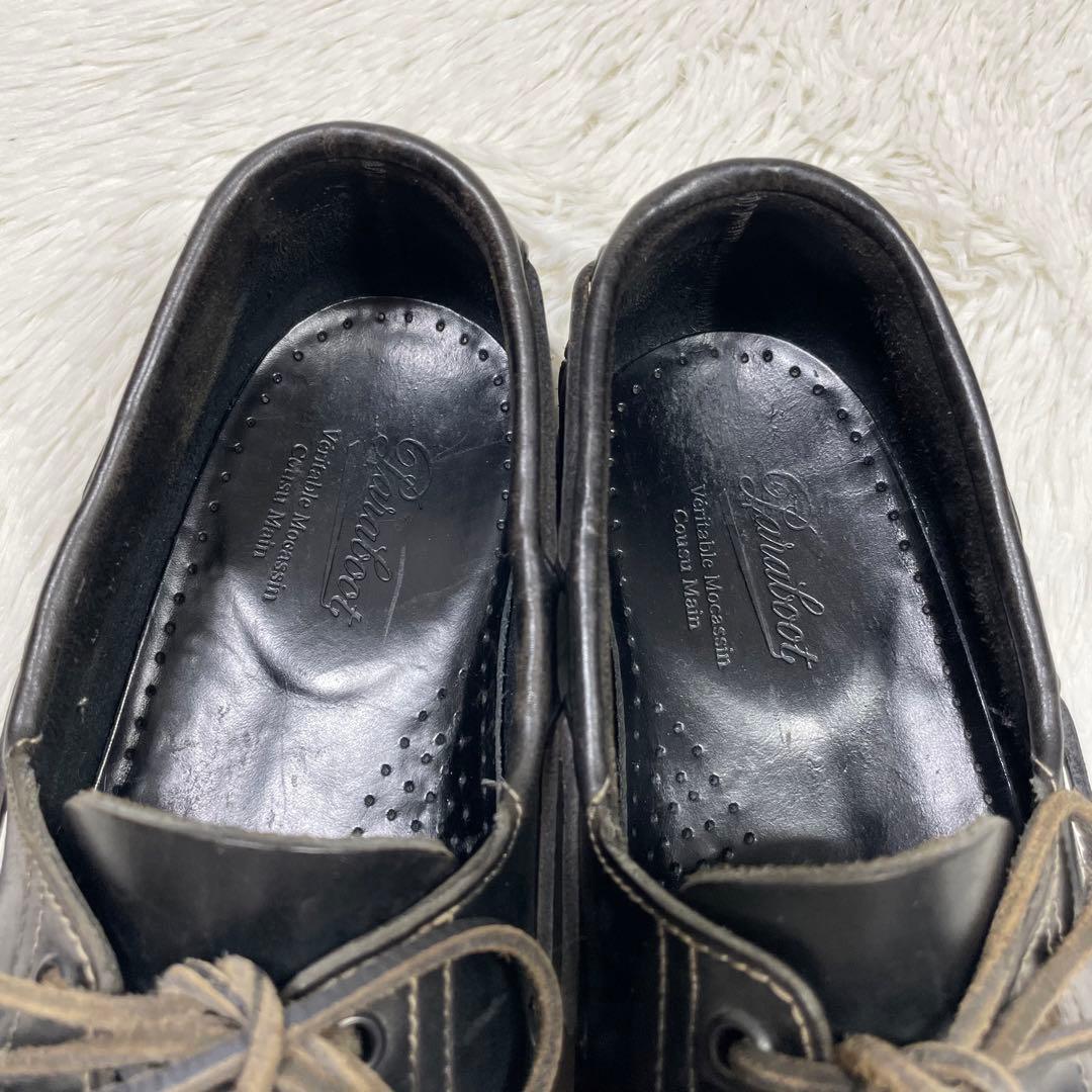 人気モデル✨パラブーツ　BARTH バース　デッキシューズ　黒　27.5cm