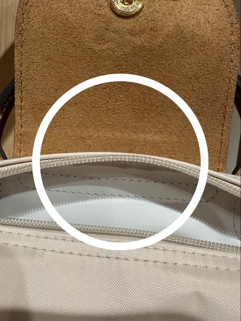 ロンシャン　ル プリアージュ　ハンドル付きポーチ　パピエ　ショルダーバッグ