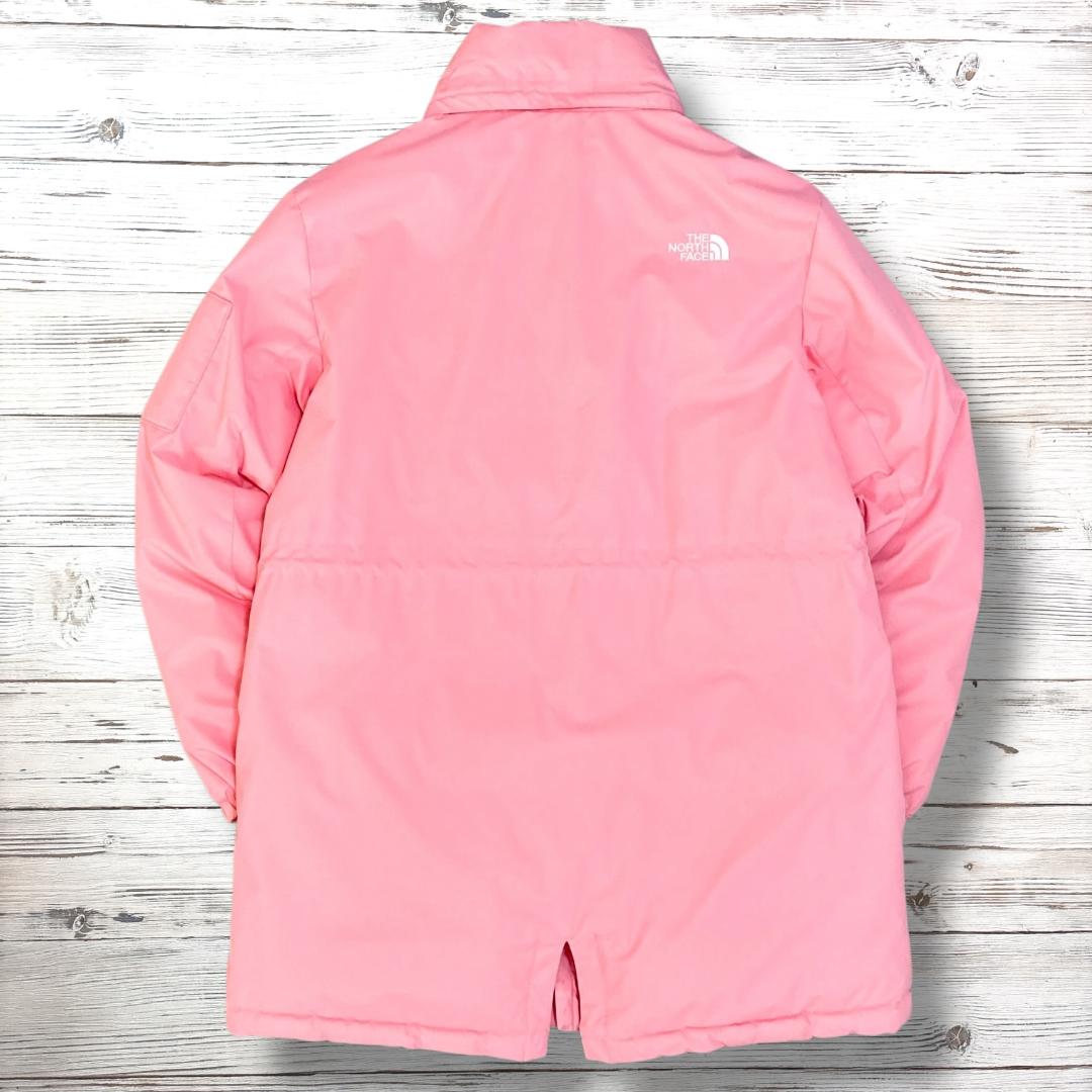 ザノースフェイス 中綿ジャケット 刺繍ロゴ ピンク キッズ160 0643